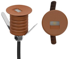 Faretto LED Corten 1W IP67 Professional - per Gradini Colore Bianco Naturale 4.000K