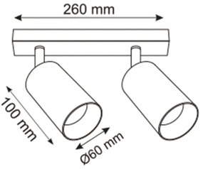 Zuma Line 2211BD-2-GLD - Faretto REN 2xGU10/50W/230V oro