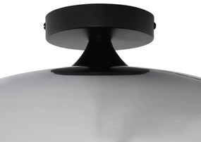 Lampada da soffitto Art Déco nera con vetro fumé 40 cm - Busa