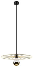 Lampadario a sospensione con filo MONTANA 1xE27/15W/230V diametro 45 cm oro/nero