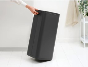 Cestino per la spazzatura grigio scuro in acciaio touch 30 l Bo Touch – Brabantia