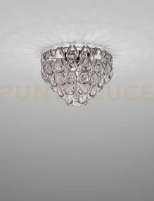 Giogali lampadadario a soffitto 50 cristallo argento e cromo lucido...