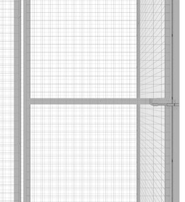 Gabbia per gatti 6x3x2,5 m in acciaio zincato