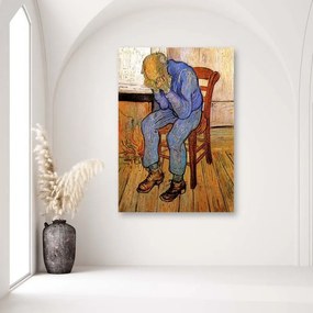 Quadro su tela, Vecchio in tristezza V. van Gogh  Dimensioni 70x100