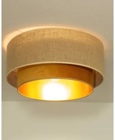 Plafoniera SARTA 1xE27/60W/230V Ø 45 cm rame/iuta