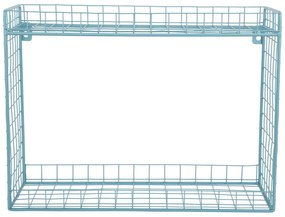 Mensola turchese in acciaio con ripiani multipli 40 cm Reja – PT LIVING