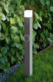 Tower paletto in alluminio grigio cemento ip54 1 luce attacco e27 ...