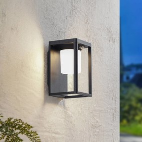 Lucande Applique a LED Tilena, nero, alluminio, sensore Tilena, Nero, Alluminio, Moderno, Lampada solare da esterni