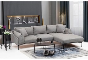 Divano angolare grigio , angolo destro Leo - Artie