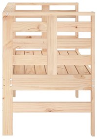 Panca da giardino 111,5x53x71 cm in legno massello di pino