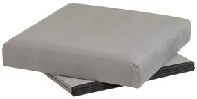 Poggiapiedi in velluto grigio chiaro Estela - Casa Selección