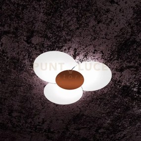 Clover applique-plafoniera d.70 cm 6 luci corten 1114-70-co