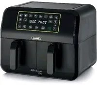 ARIETE AIRY FRYER DUAL BLACK (4623) FRIGGITRICE AD ARIA 8LT DOPPIO CESTELLO TOUCH CONTROL TIMER 60 MIN 1700W