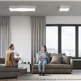 Sollux SL.1054 - Plafoniera SQUARE 2xE27/60W/230V bianca