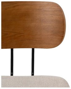 Set di 4 sedie da pranzo color crema con schienale in legno Cleo - Ixia