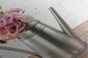 Quadro su tela – Bouquet di fiori in annaffiatoio