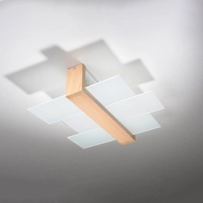 Plafoniera da Soffitto Legno Naturale 2xE27 FENIKS 2 da Interno