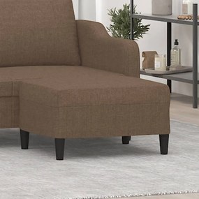 Poggiapiedi Marrone 70x55x41 Cm İn Tessuto /