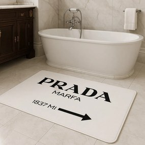 Set di tappetini per il bagno bianchi in velluto 2 pz 60x100 cm Prada – Mila Home