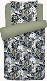 Set lenzuola in raso di cotone Jardin Orné, varie misure