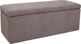 Pouf contenitore 120 cm panca in Tessuto Bouclé Grigio