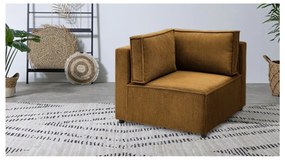 Modulo divano variabile in velluto a coste color senape Nihad modular - Bobochic Paris