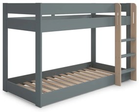 Letto da bambini a castello verde polveroso con rete inclusa 90x190 cm Angel – Marckeric