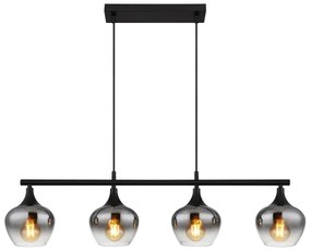 Globo 15548-4H1 - Lampadario a sospensione con filo MAXY 4xE27/40W/230V nero