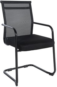 Sedia Da Visita Denny Stoff - Comfort E Stile Per Ambienti Contemporanei / Schwarz