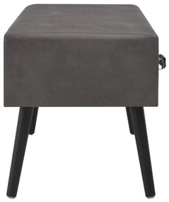 Tavolino da caffè grigio 80x40x46 cm in similpelle