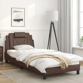 Giroletto con luci led marrone 90x200 cm in similpelle