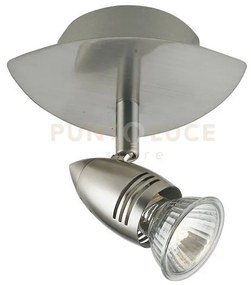 Spot led sunny nickel 1 luce attacco gu10 led 5w 400lm 2700k 13x13,...