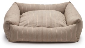 Kave Home - Cuccia grande Toby a righe e pelo marrone 75 x 75 cm