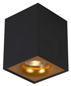 Faretti moderna nera con oro - QUBA delux