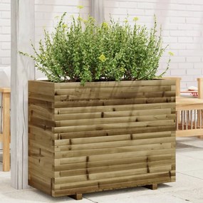 Fioriera Da Giardino 90x40x72 Cm İn Legno Di Pino Impregnato /