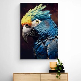 Quadro su tela – Pappagallo blu-oro