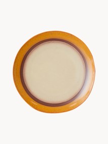 Set di 2 piatti piani fatti a mano con smalto reattivo 70's