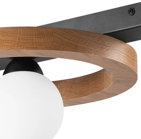 Lampadario a sospensione con filo OTIS 1xG9/5W/230V + 2xE27/15W/230V quercia