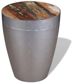 Sgabello aviatore in legno massello di recupero