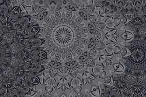 Carta da parati – Mandala stilosa in bianco e nero