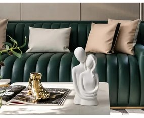 Decorazione da tavolo in ceramica 21x8,5x10 cm bianca