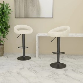 Sgabelli Da Bar 2 Pz Crema İn Velluto /