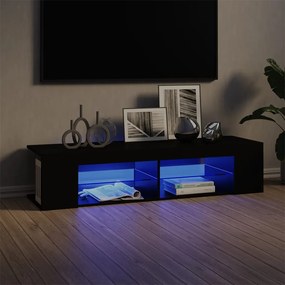 Mobile Porta Tv Con Luci Led Nero 135x39x30 Cm /
