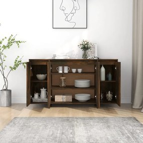 Credenza rovere fumo 135x41x75 cm in truciolato