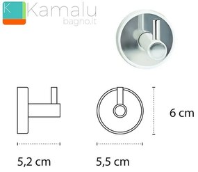 Kamalu - appendino bagno finitura bianca in acciaio linea kaman lefo-30