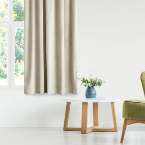 Tenda parzialmente oscurante beige in velluto 140x245 cm Eyelets – Restilo