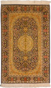 Cashmere Silk Tappeto orientale 120x80 Beige (Indian) Annodato A Mano