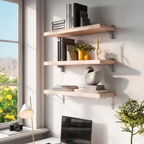 Piano d'appoggio finitura rovere per tavolo 60x20 cm in legno