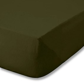 Lenzuolo con angoli color kaki in flanella 90x190 cm Brushed – Catherine Lansfield