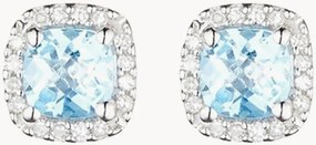 Orecchini in oro bianco con diamanti Popi Cushion